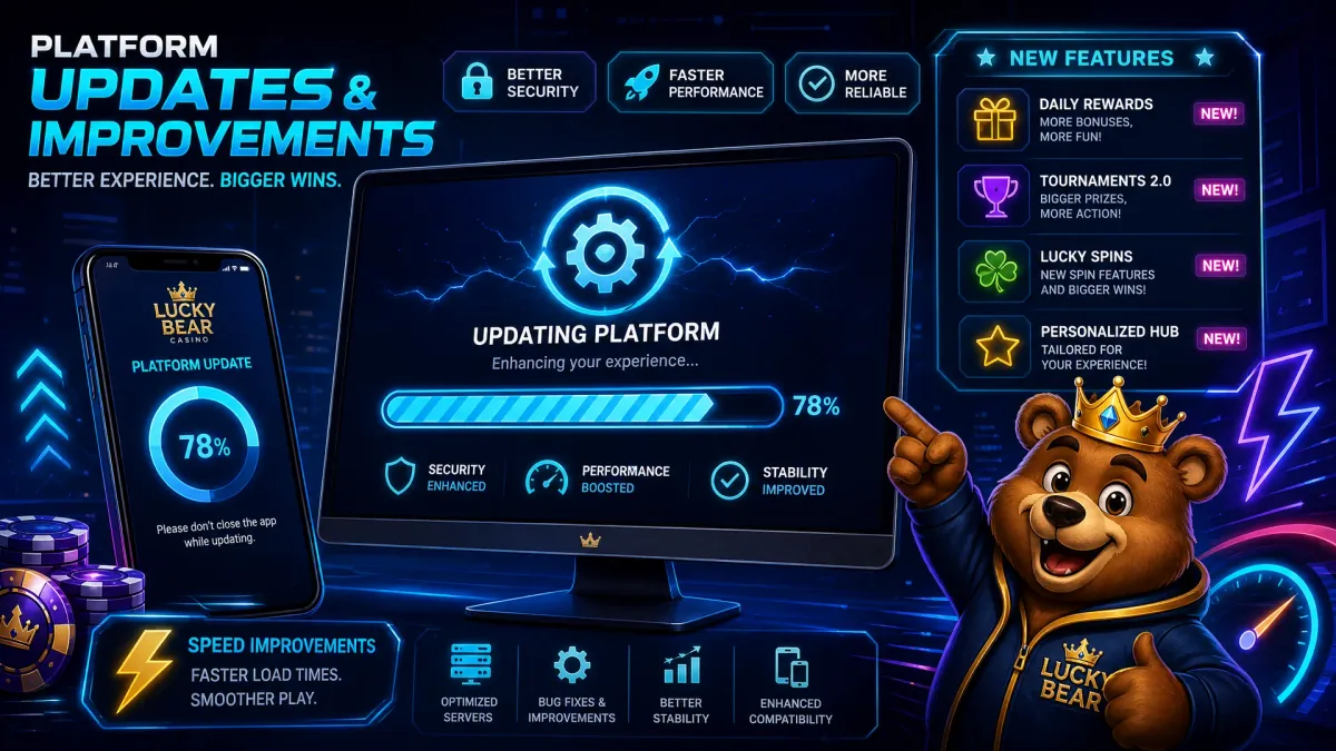 Новое обновление LuckyBear Casino: Улучшения и новые функции