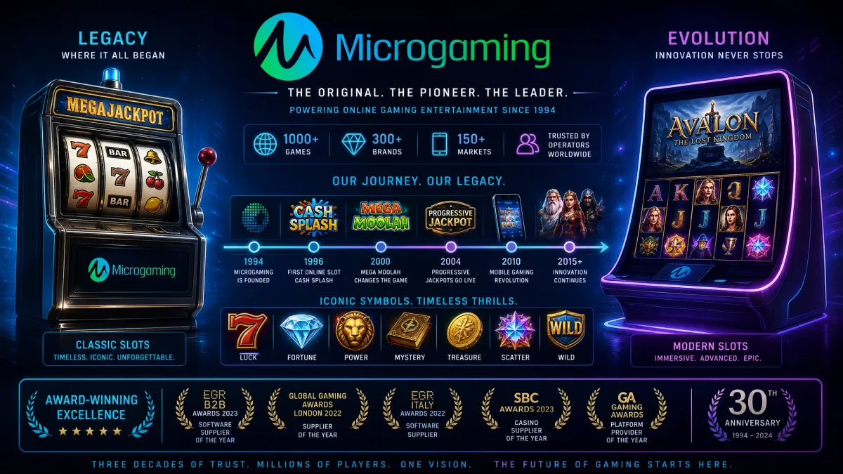 Microgaming: История и лучшие слоты от легендарного провайдера
